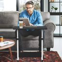Ver mais imagens de Mesa Mesinha Lateral de Cama Multiuso Notebook Café Ajustave:preto