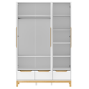 Ver imagem 5 de Guarda Roupa Infantil 3 Portas 3 Gavetas Linha Cozy Branco com Carvalho - Quater Móveis
