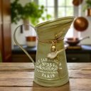 Ver imagem 2 de Vaso Jarro Decor de Metal Rústico Verde Le Jardinier 19,5cm