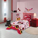 Ver imagem 2 de Jogo de Cama Infantil Lepper Minnie Solteiro 3 Peças Microfibra Rosa