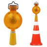 Sinalizador Solar Viário para Cone Automático Obra Luz Solar Sinalização Chuva Led Energia Solar Est - 4