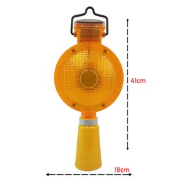 Sinalizador Solar Viário para Cone Automático Obra Luz Solar Sinalização Chuva Led Energia Solar Est - 3