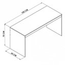 Ver imagem 3 de Escrivaninha Mesa Escritório com Gaveteiro 150cm