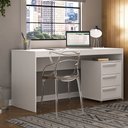 Ver imagem 1 de Escrivaninha Mesa Escritório com Gaveteiro Retangular Branco 3 Gavetas 150cm Diversas Cores