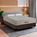 Ver imagem 2 de Cama Box Casal Sintético Cremil + Colchão Molas Ensacadas Airprime 138cm Marrom - Suporta até