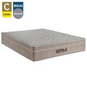 Ver imagem 3 de Cama Box Casal Sintético Cremil + Colchão Molas Ensacadas Airprime 138cm Marrom - Suporta até