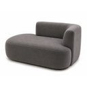 Ver imagem 7 de Sofá Curvo Orgânico 2 Lugares 160cm Sala Recepção Veludo:Cinza/Braça Lado Esquedo
