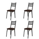 Ver imagem 1 de Conjunto Com 4 Cadeiras Tubular Europa 141 Preto Fosco Assento Imbuia Artefamol 11923 - Cadeira 141