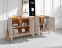 Ver imagem 3 de Buffet Lizz 1.90 Off White/cedro - Casa D Móveis