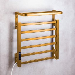 Toalheiro Elétrico Térmico Aquecido 45x 50 Dourado 110v - 8