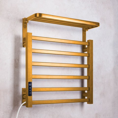 Toalheiro Elétrico Térmico Aquecido 45x 50 Dourado 110V