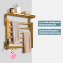 Ver imagem 7 de Toalheiro Elétrico Térmico Aquecido 45x 50 Dourado 110V