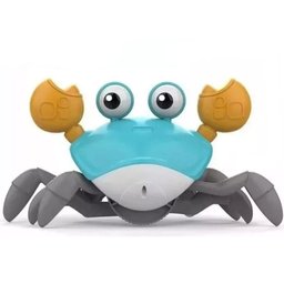 Brinquedo Caranguejo Fujão Música Luz Sensor - Verde - 1