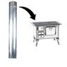 Cano Chaminé Caipira Fogão a Lenha Galvanizado Zatti - 110mm X 1 Metro - 3