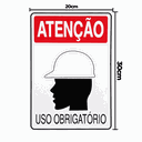 Ver imagem 2 de Combo 6 Placas De Sinalização Atenção Capacete Uso Obrigatório 20x30 Acesso - S-205 F9e