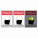 Ver imagem 1 de Combo 6 Placas De Sinalização Atenção Capacete Uso Obrigatório 20x30 Acesso - S-205 F9e