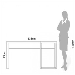 Mesa para Escritório 100% Mdf Industrial Freijó/preto - Dalla Costa - 6
