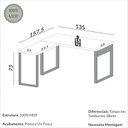 Ver imagem 5 de Mesa para Escritório 100% Mdf Industrial Freijó/preto - Dalla Costa