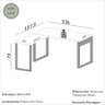 Mesa para Escritório 100% Mdf Industrial Freijó/preto - Dalla Costa - 5