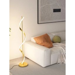 Luminária Chão Moderna Luxo Slim Perfil Espiral Led Integrado 1,40m - Branca - 2