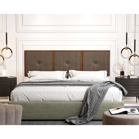 Painel Cabeceira Box King 1,95 Madeira Suede Marrom - Comprar Moveis em Casa