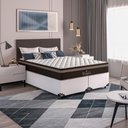 Ver imagem 2 de Cama Box Casal Bipartido + Colchão Paris Molas Ensacadas Pocket - 61x138x188cm - E-shop Casa - Couro