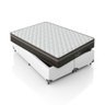 Cama Box Casal Bipartido + Colchão Paris Molas Ensacadas Pocket - 61x138x188cm - E-shop Casa - Couro - 5
