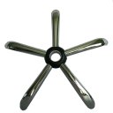 Ver imagem 4 de Kit Estrela Cromada Aço e 5 Rodízios Cadeira Begônia Diretor