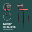 Ver imagem 4 de Banqueta Alta para Cozinha Junco Degradê Bancada Bistrô Balcão Ilhas Área Gourmet Piscina