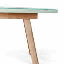 Ver imagem 4 de Mesa de Jantar Redonda Rubi 100cm Vidro Pés Madeira Premium