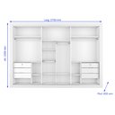 Ver imagem 4 de Guarda Roupa Casal 3 Portas de Correr Vitória - Móveis Europa