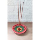 Ver imagem 4 de Incensário de Cerâmica Peruano Vermelho 14 Cm para 3 Incenso