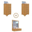 Ver imagem 5 de Penteadeira Camarim Moderna Modulada 11 Gavetas com Espelho:naturalle