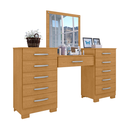 Ver imagem 2 de Penteadeira Camarim Moderna Modulada 11 Gavetas com Espelho:naturalle