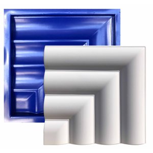 Forma 3D Gesso e Cimento ABS 1mm - Cabeceira 30x30 cm