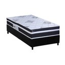 Ver imagem 1 de Cama Box Solteiro: Colchão Molas Ensacadas Paropas Basic Black + Base Crc Suede Black (88x188)