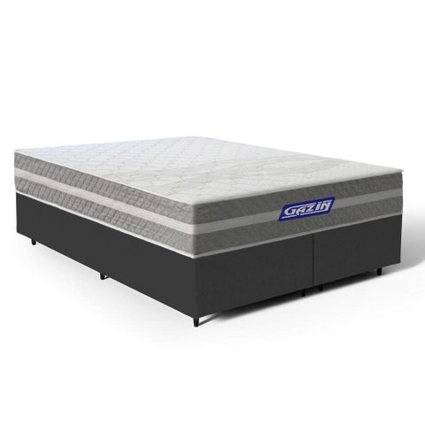 Cama Box com Colchão Gazin de Molas Ensacadas One Face Air Up Queen 158cm