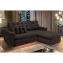 Ver imagem 1 de Sofá Berlin 2.65x2.10m com Chaise Super Pillow Top - Marrom
