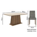 Ver imagem 7 de Conjunto Sala de Jantar Mesa Tampo de Madeira 6 Cadeiras Rustic/crema/silver Britney Madesa