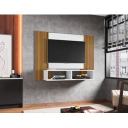 Painel para Tv até 42 Polegadas Ripado Navi 1,20m - Branco/ripado - 2