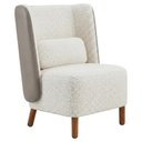 Ver imagem 1 de Poltrona Decorativa Verso Pes Madeira Boucle e Courino Tce 1010 Tcs 726 Moll