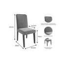 Ver imagem 2 de Conjunto: Mesa Sala Jantar Maitê Tampo Madeirado C/ Vidro 130x80cm e 4 Cadeiras Clarice Cinamomo/