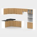 Ver imagem 1 de Armário Cozinha Completo Ditália Berlim 10 Pçs Cvbr B10