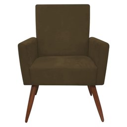 Cadeira Poltrona para Sala Nina Confortável e Reforçada Veludo Marrom - 2