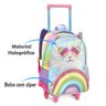 Kit Mochila Infantil Gatinha Rainbow com Orelhinhas Fofa Denlex Kt1450 - 2