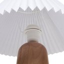 Ver imagem 2 de Luminária de Mesa Abajur em Madeira e Linho Branco 46cm 1e27 21531 Mart