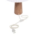 Ver imagem 4 de Luminária de Mesa Abajur em Madeira e Linho Branco 46cm 1e27 21531 Mart