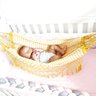 Rede de Dormir para Berço de Bebê 100% Algodão Várias Cores:amarela - 3