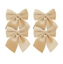 Ver imagem 1 de Kit 4 Laços Decorativos Veludo Dourado Palha Natal 12x13cm - Magizi