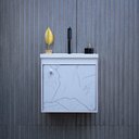 Ver imagem 2 de Gabinete Armário para Banheiro 40cm Mdf com Cuba - Veneto Branco